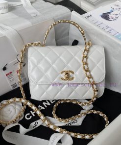 Chanel Bag Chanel 23B new handle AS4306 leather chain and diamond patterned mandarin duck bu 3xyq46p3
