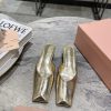 MIU MIU 24 Spring/Summer New Collection Retro Square Head Thick Heel Cool DragSimple yet claf3abk3ba