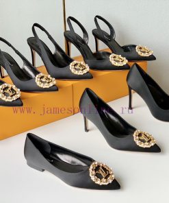 Single shoe/rear hollow sandals 350Loui * Vuitton * L ️ Donkey Home 🫧 24 New Silk Diamond Bu5vwgctr5