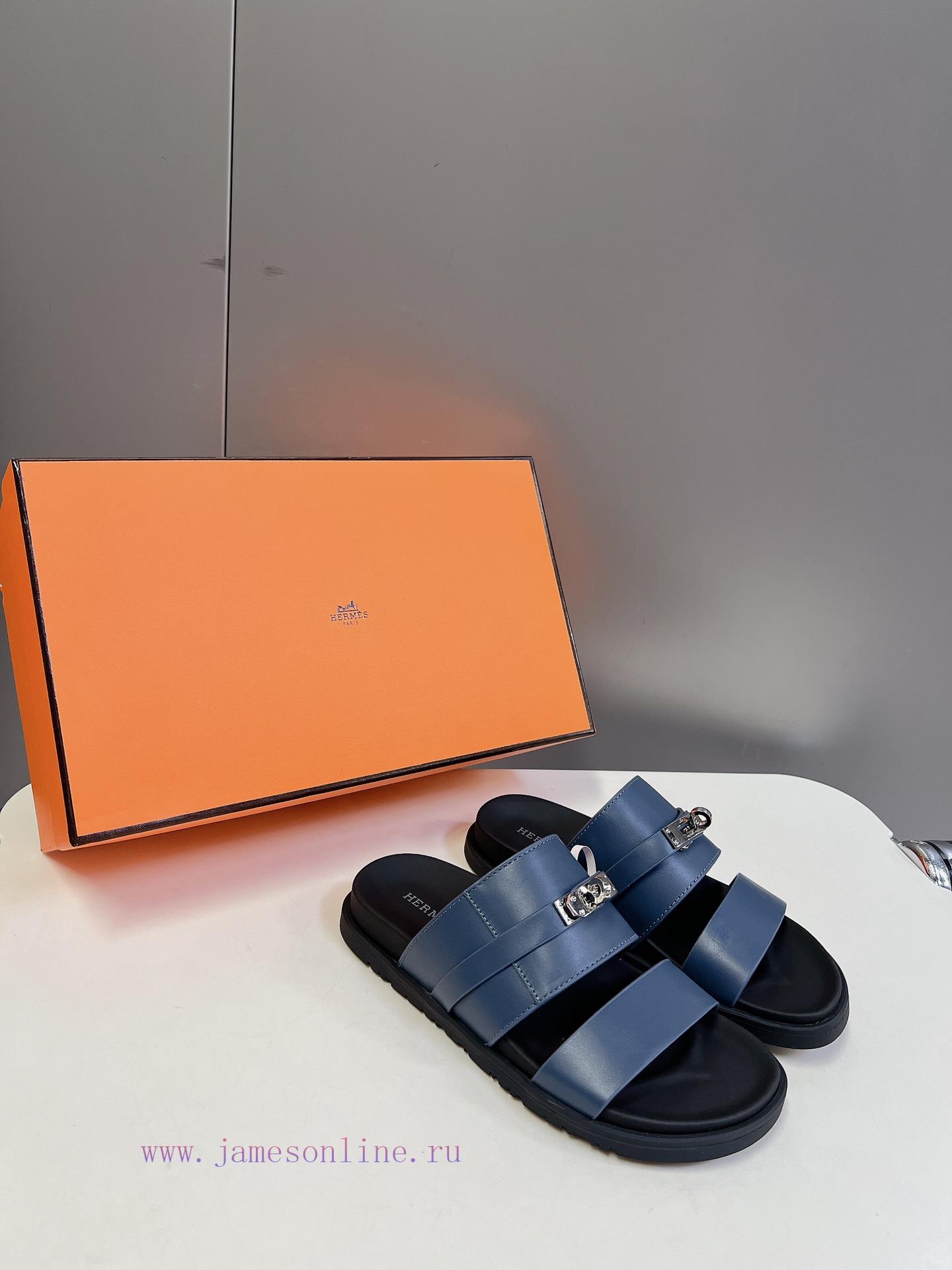 Male 10 Η ERMES Hermes Spring/Summer Classic Couple's Second Uncle Slippers Chypre Ugly Cute3fpqkojm - Image 3