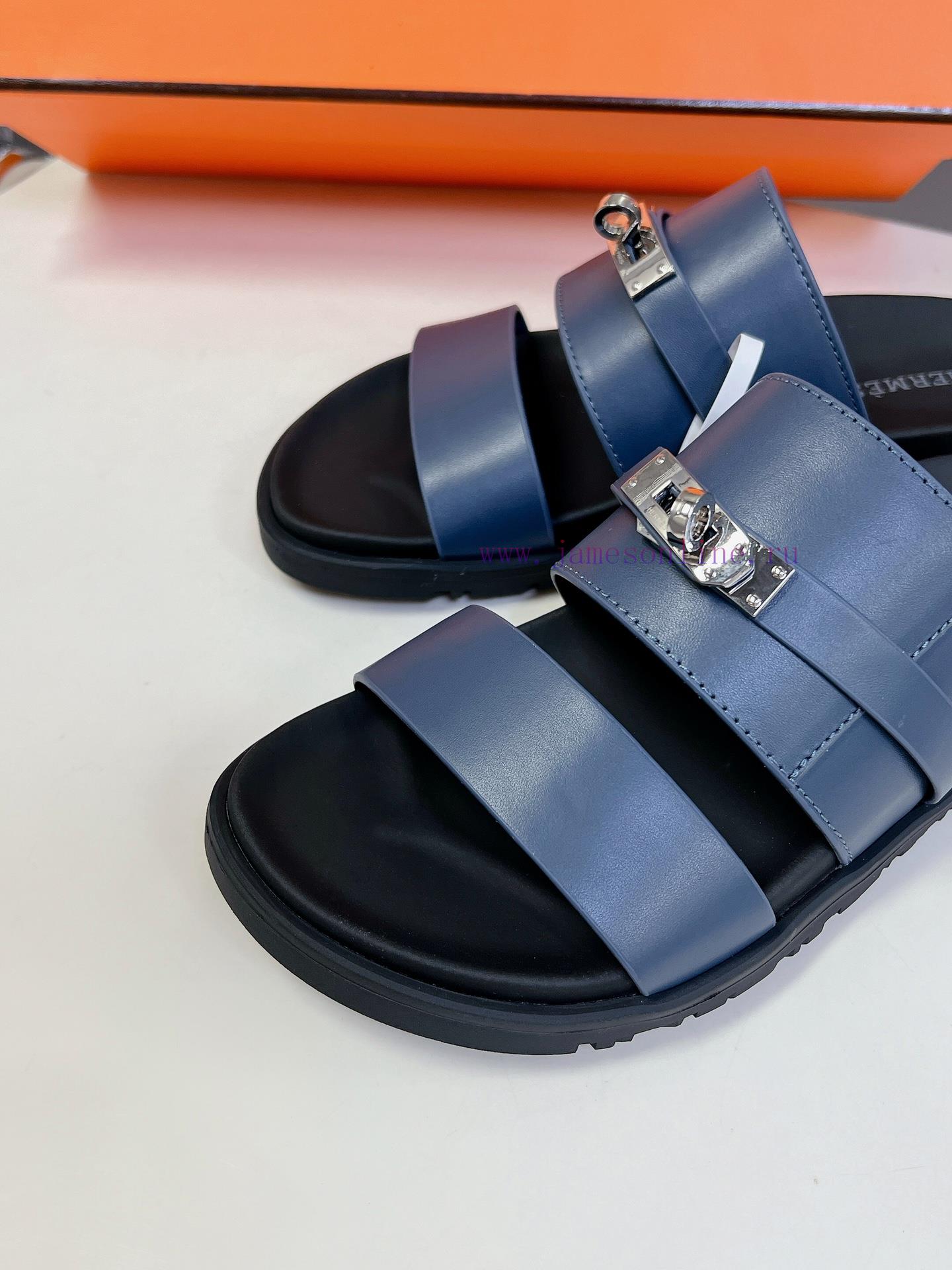 Male 10 Η ERMES Hermes Spring/Summer Classic Couple's Second Uncle Slippers Chypre Ugly Cute3fpqkojm - Image 9