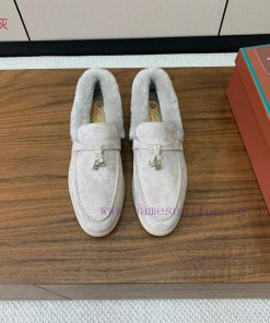 Loro Piana collar wool loafers, Italy's top cashmere retro elegant low-key luxury fashion, p3awt5tzi