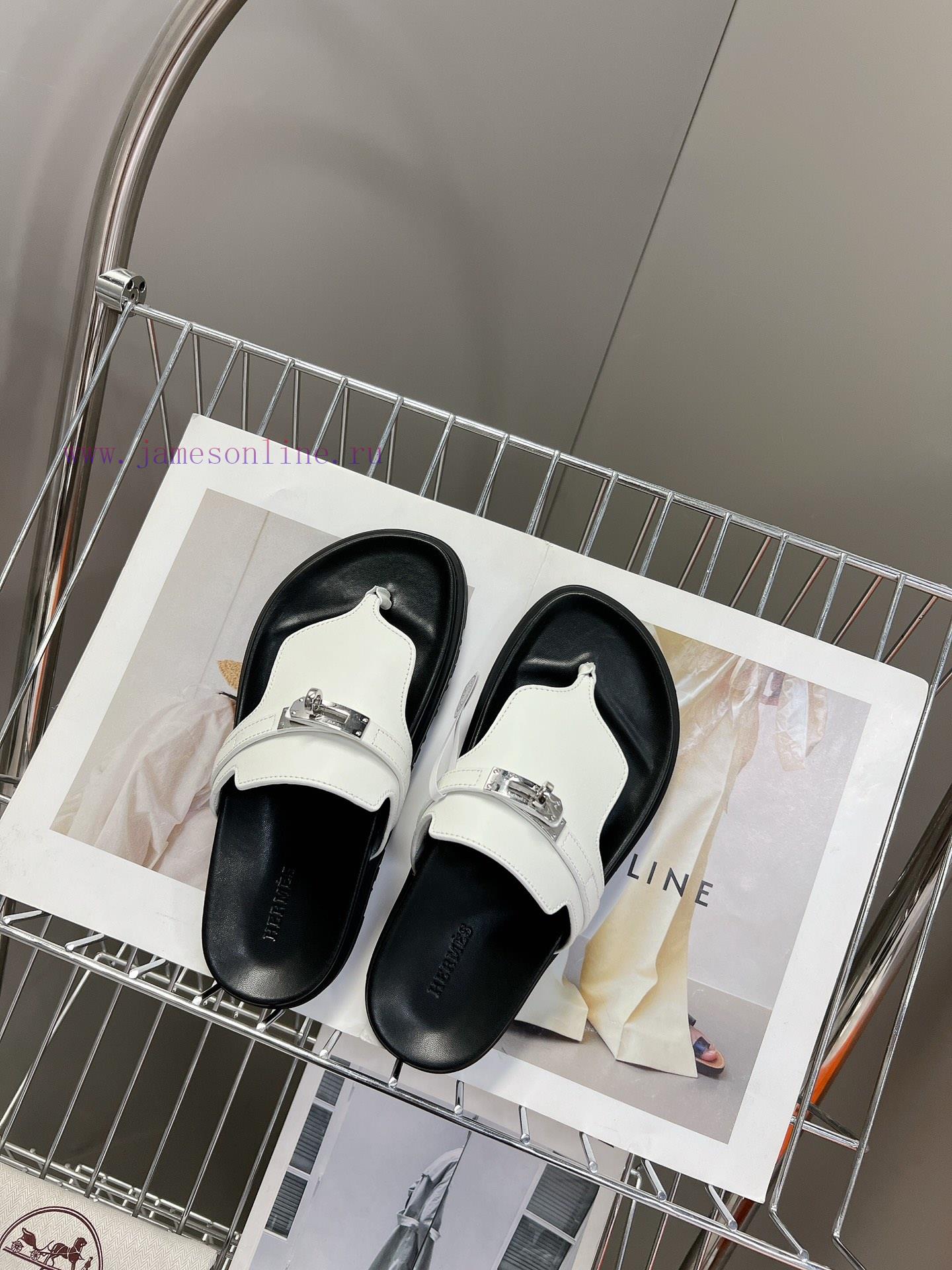 Male 10 Η ERMES Hermes Spring/Summer Classic Couple's Second Uncle Slippers Chypre Ugly Cute9hkg5h77 - Image 7