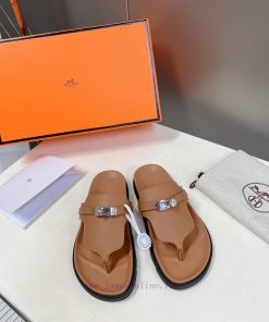 Male 10 Η ERMES Hermes Spring/Summer Classic Couple's Second Uncle Slippers Chypre Ugly Cutebl6lftqv
