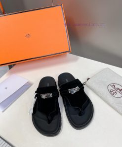 Male 10 Η ERMES Hermes Spring/Summer Classic Couple's Second Uncle Slippers Chypre Ugly Cute5cwmbddg