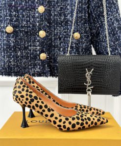L * V Donkey Brand 23ss New Product ExplosiveLeopard print pointed high heelsThe shoe upper qr5re3yo