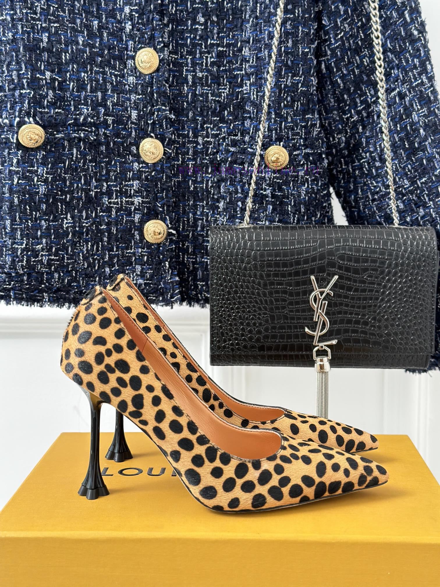 L * V Donkey Brand 23ss New Product ExplosiveLeopard print pointed high heelsThe shoe upper errx6rlc - Image 2