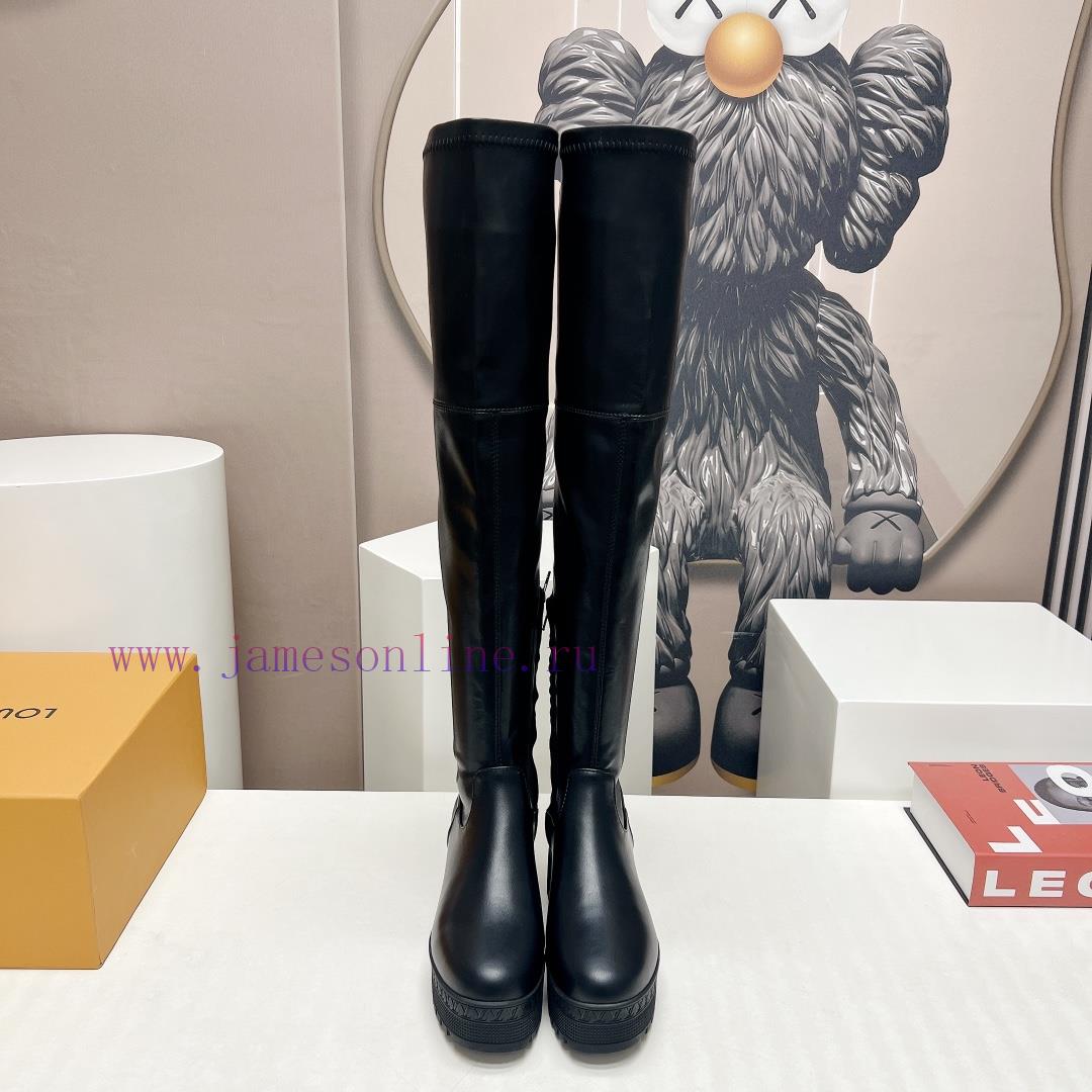 LV Donkey Home 2023 vs Autumn/Winter High Boots SeriesThick soled high stretch bootsMade by gwcdbd7h - Image 2
