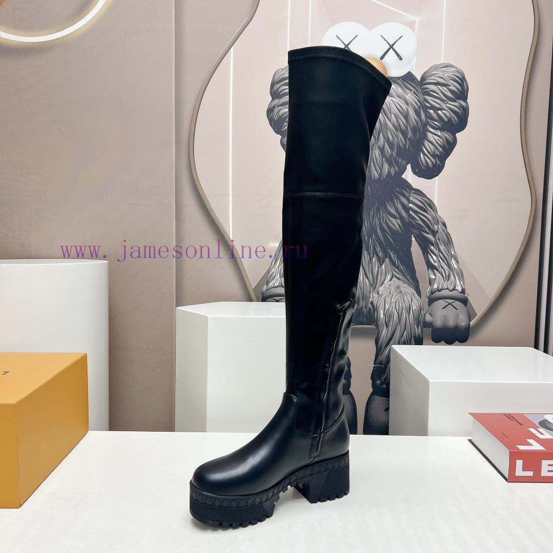 LV Donkey Home 2023 vs Autumn/Winter High Boots SeriesThick soled high stretch bootsMade by gwcdbd7h - Image 5