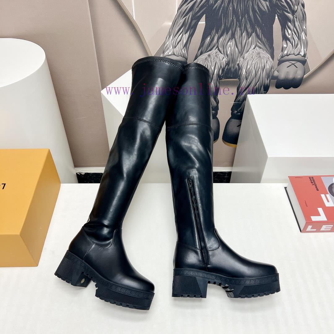 LV Donkey Home 2023 vs Autumn/Winter High Boots SeriesThick soled high stretch bootsMade by gwcdbd7h - Image 7