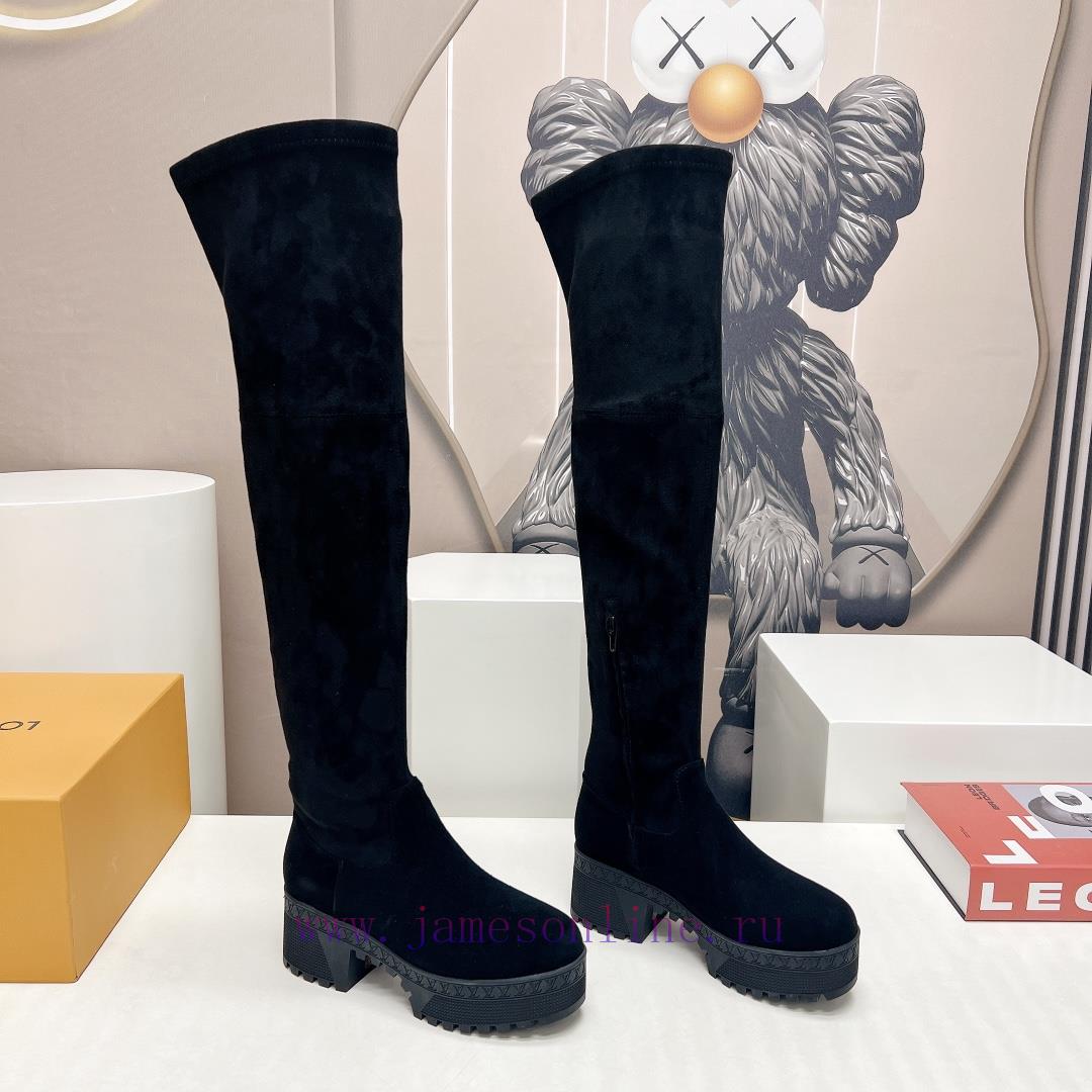 LV Donkey Home 2023 vs Autumn/Winter High Boots SeriesThick soled high stretch bootsMade by rulya8kp - Image 3