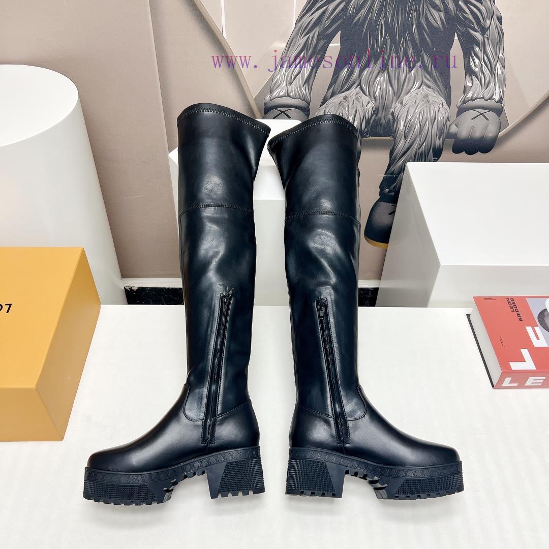 LV Donkey Home 2023 vs Autumn/Winter High Boots SeriesThick soled high stretch bootsMade by gwcdbd7h - Image 8