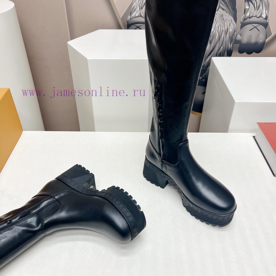 LV Donkey Home 2023 vs Autumn/Winter High Boots SeriesThick soled high stretch bootsMade by gwcdbd7h - Image 10