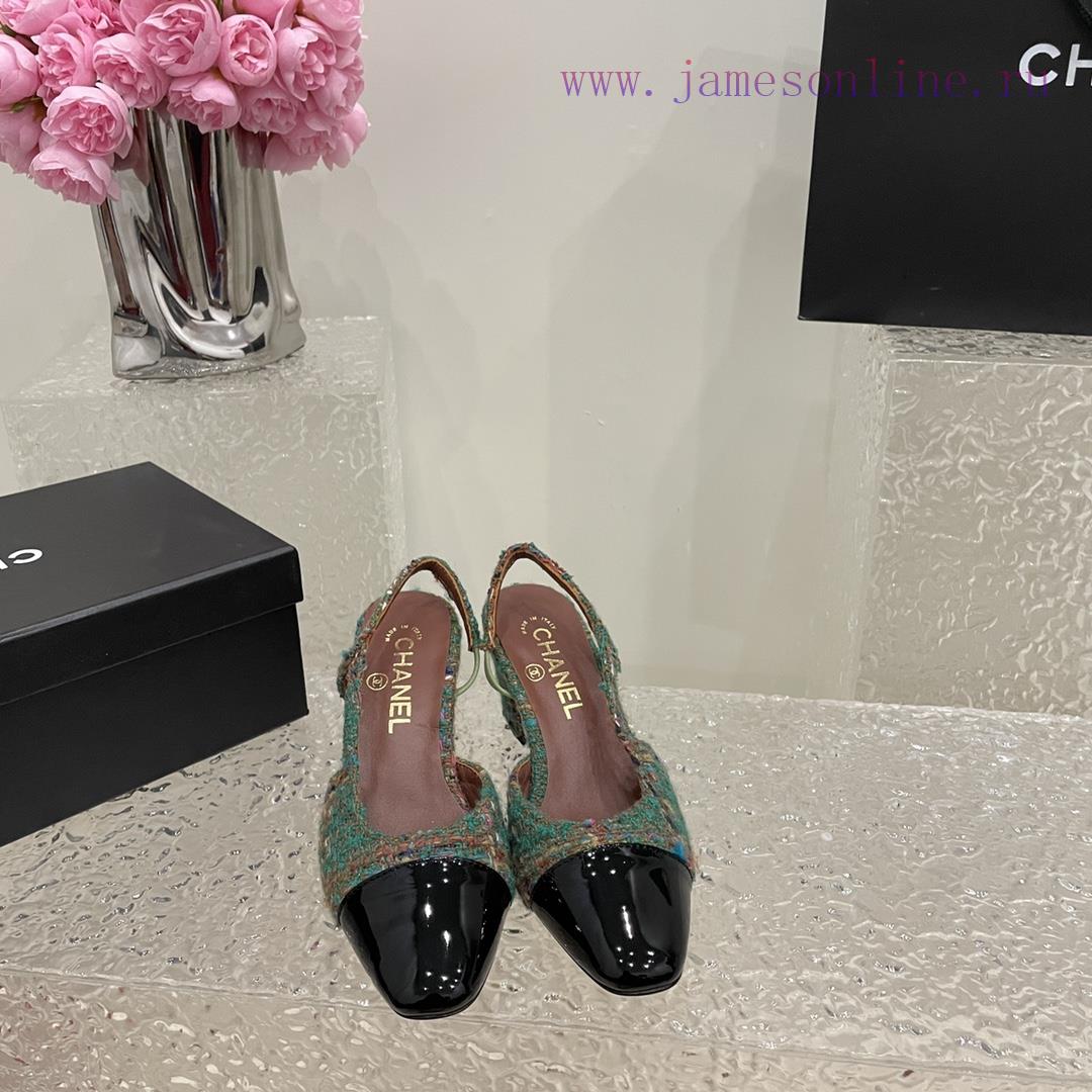 Chanel classic color blocked sandals, a new summer color, this item continues the classic Chv1q35nru - Image 3