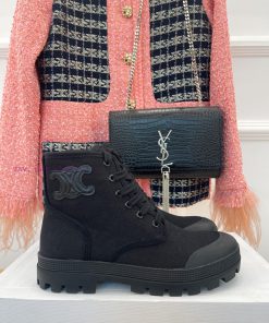 Celine 23ss New Vintage Thick Bottom Canvas Martin BootsGo materialOriginal customized nylonxjvcs2xi
