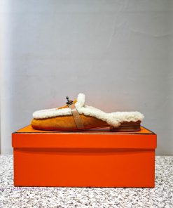 Top Hermes Kelly Buckle Series Woolen Half Slippers H Woolen TrailersOriginal purchase and dnenp4znf