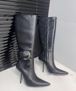 The mostBALENCIAGA Balenciaga 2023 Autumn/Winter Pointed Side Zipper Metal Buckle BootsIt's mezvhd6b