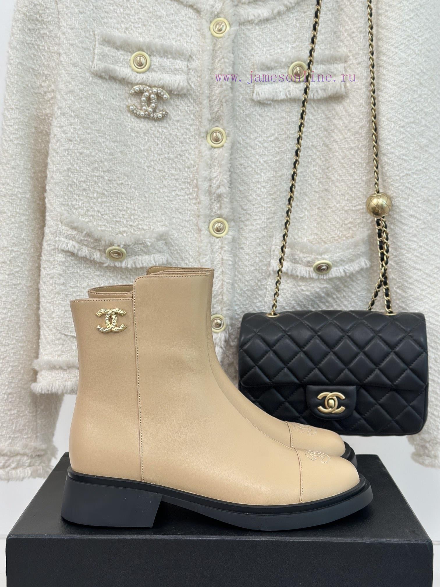 Chanel | Chanel 23c New ProductDouble C-side zipper short boot seriesThe shoe upper is made s59ia0cw