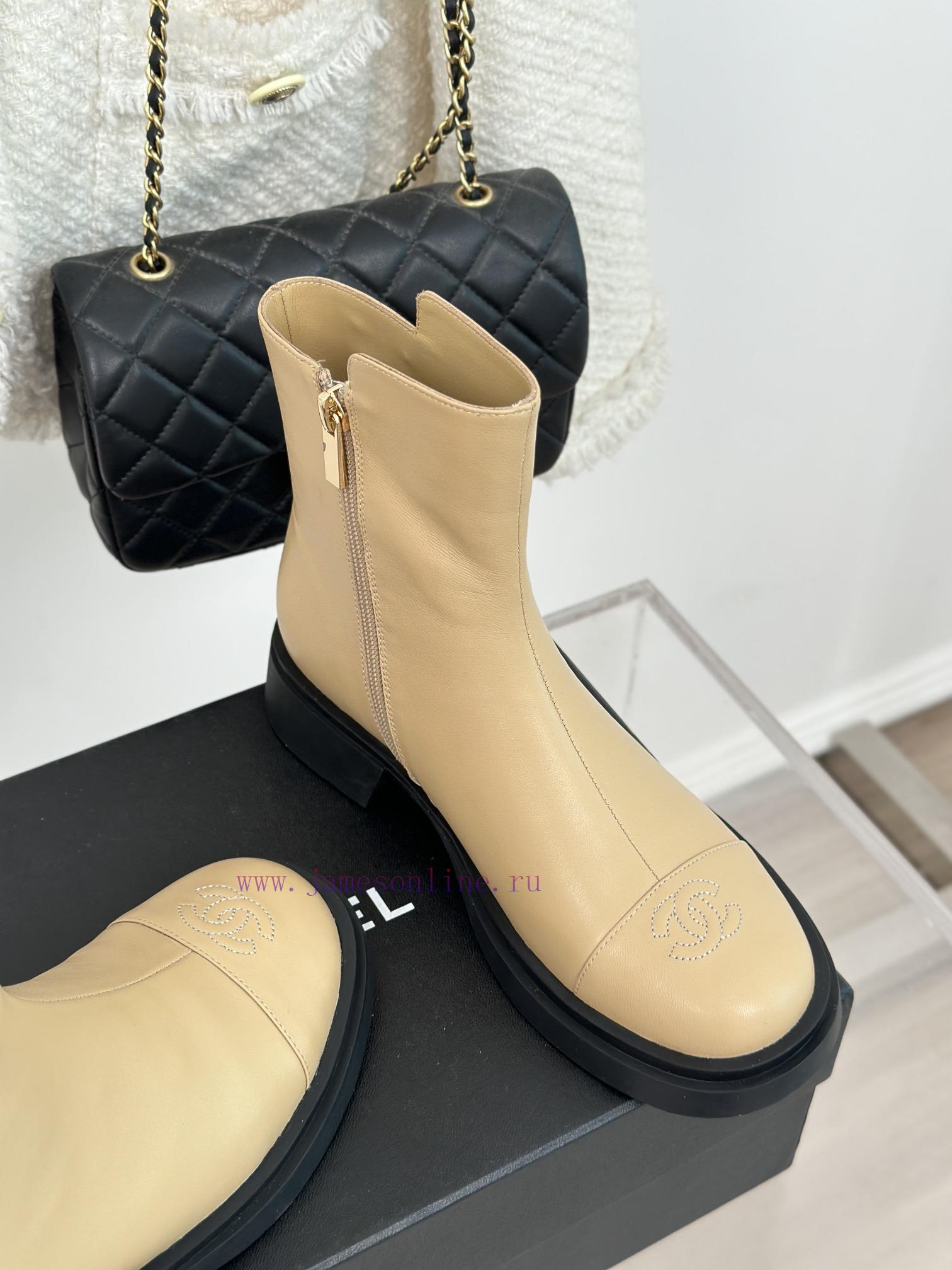 Chanel | Chanel 23c New ProductDouble C-side zipper short boot seriesThe shoe upper is made s59ia0cw - Image 6