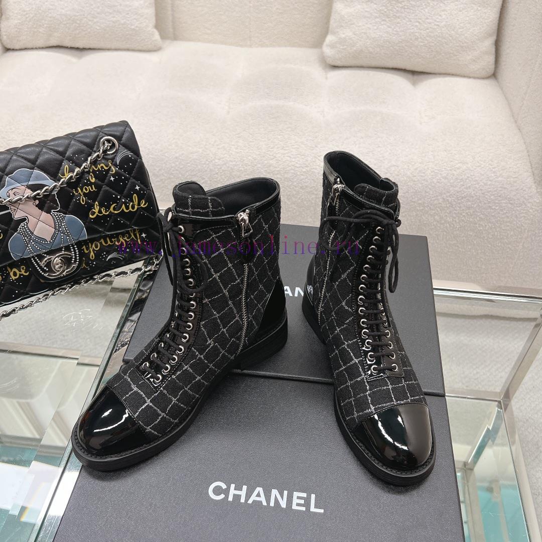 Top qualitychanel fw23 mew arrival~Chanel 2023 Autumn/Winter New Pull up Short Boots-MATERIAnqroraxq - Image 4