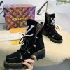 LV Top Quality L+Vfw20 New Arrival~Lvjia Autumn/Winter Fur Integrated Short BootsBeaubourg au0aeb47m