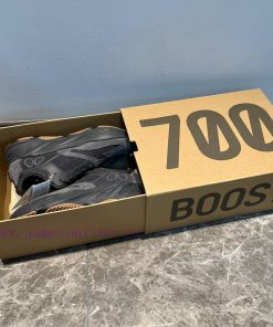 The top of the line adidas originals Yeezy boost 700 black "Utility Black" shoe features a pqangm75b