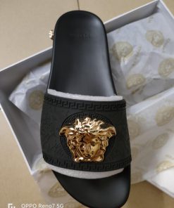 Versace Versace original 1:1 mold metal beautiful Sha head The outsole PU rubber combinationoiyg8xcn