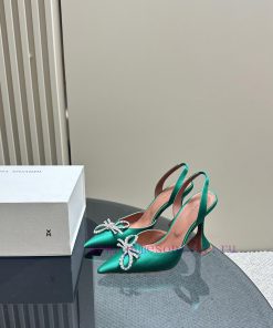 Amina Muaddi Sparkling Diamond Bow Beautiful Fashion ShoesAuthentic 11 Remastered Top Qualitq1xddibm