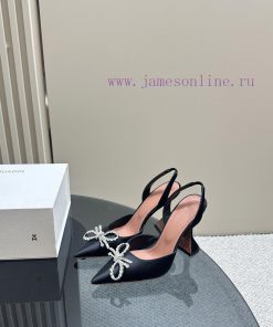 Amina Muaddi Sparkling Diamond Bow Beautiful Fashion ShoesAuthentic 11 Remastered Top Qualitqs20jwrm
