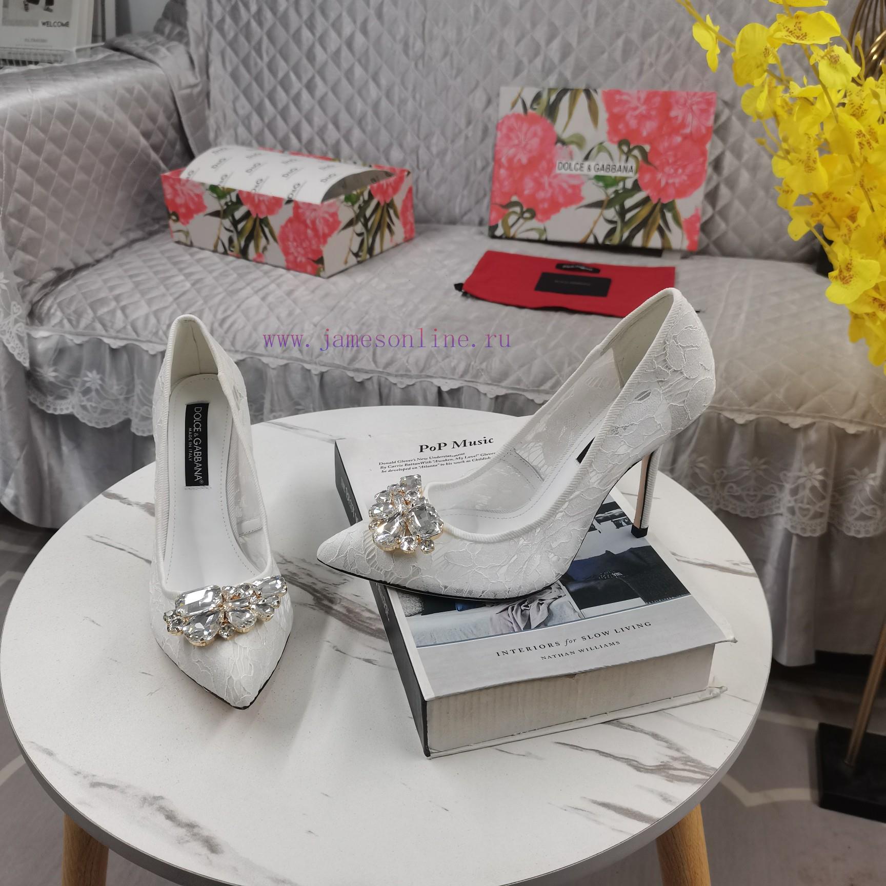 New Top DG2024 official website synchronizes new lace diamond buckle high heelsPerfect atten410z2ceg - Image 5