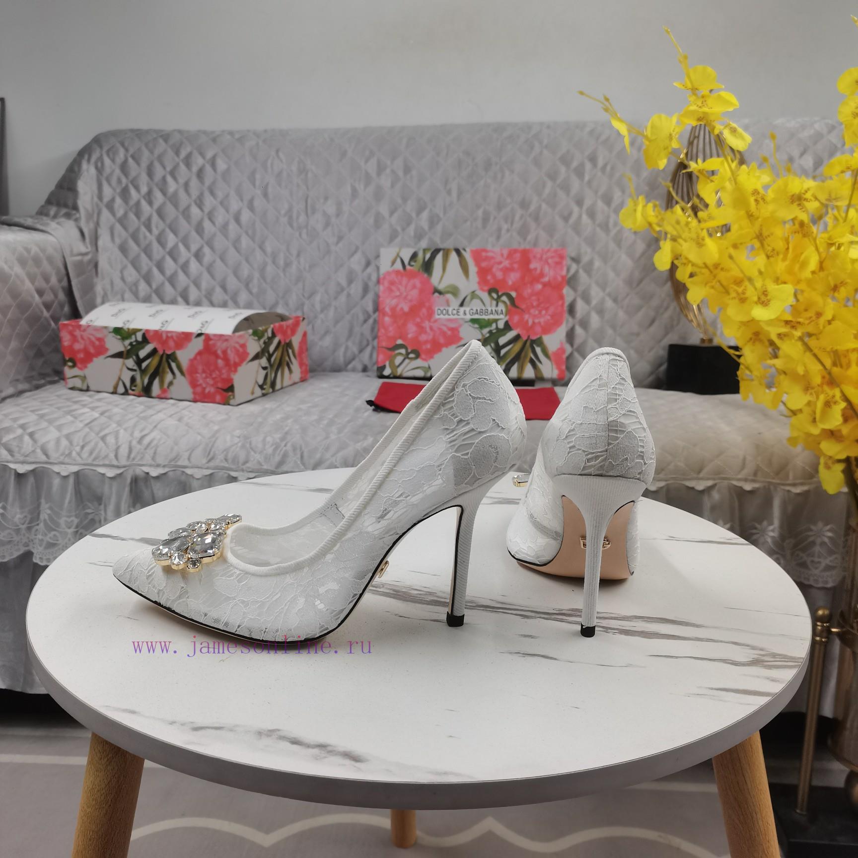 New Top DG2024 official website synchronizes new lace diamond buckle high heelsPerfect atten410z2ceg - Image 9