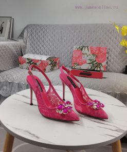 New Top DG2024 official website synchronizes new lace diamond buckle toe sandalsPerfect atte16w8o1lo