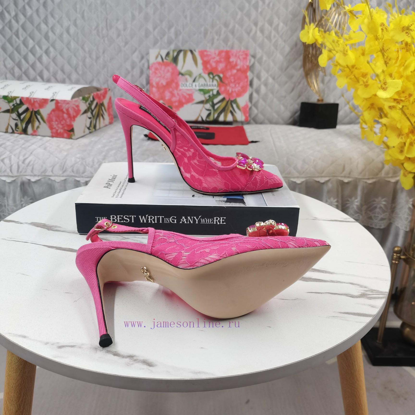 New Top DG2024 official website synchronizes new lace diamond buckle toe sandalsPerfect atte16w8o1lo - Image 10