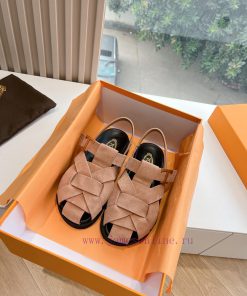 Tods 2024 Fashion Show Roman Sandals Pig Cage ShoesHand woven leather with retro and fashionpip8ah20