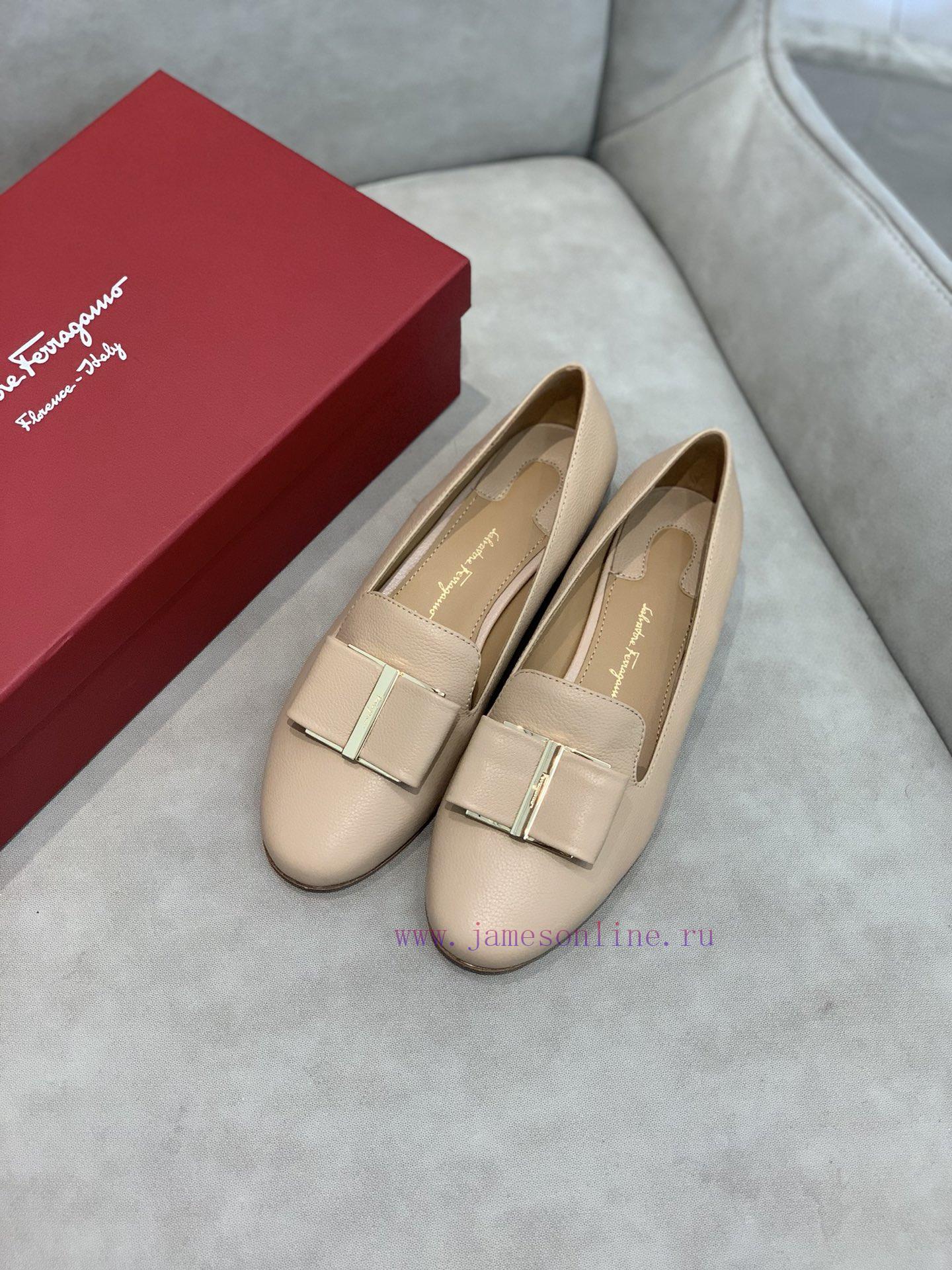 In stock SF salvatore Ferraga * o Ferra * brand new vara round toe big bow cowhide face loafr9t0j7qd - Image 3