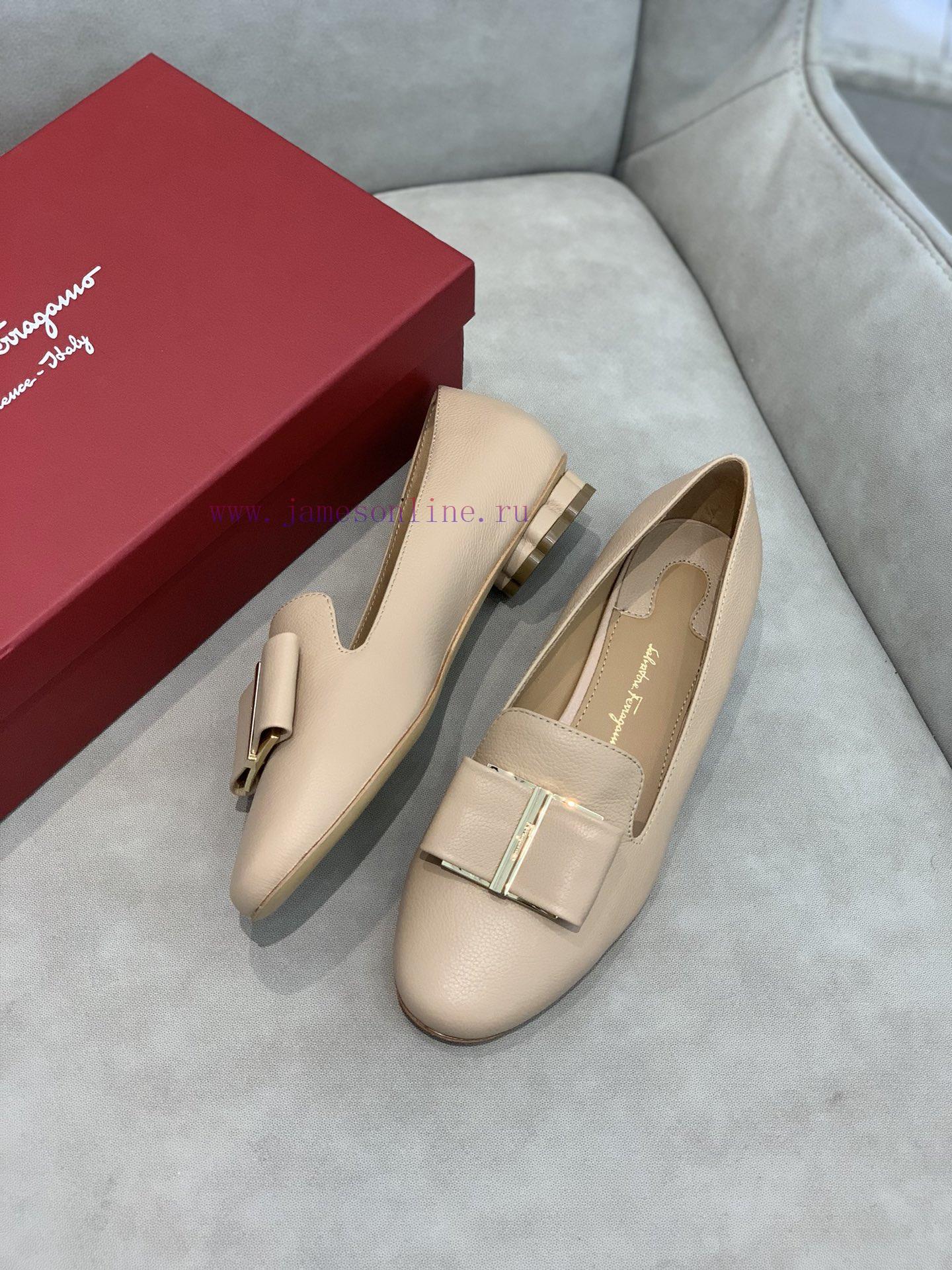 In stock SF salvatore Ferraga * o Ferra * brand new vara round toe big bow cowhide face loafr9t0j7qd - Image 4