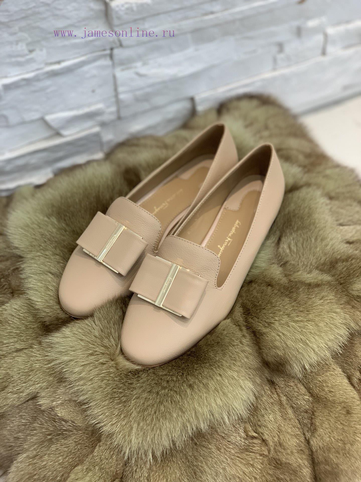 In stock SF salvatore Ferraga * o Ferra * brand new vara round toe big bow cowhide face loafr9t0j7qd - Image 5