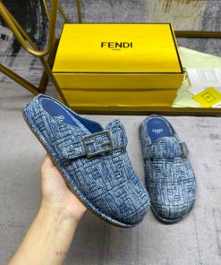 FENDI's latest hot item, flat bottomed half pack slippers with FF decorative buckle, imitatiw6799jk6