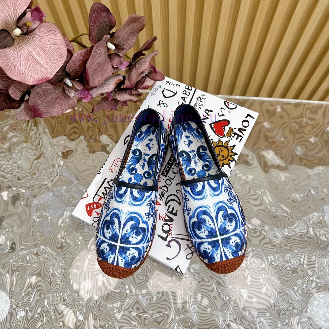 Dolce&Gabbana Banner printed fisherman's shoes——————————The style of D&G hemp bottom fishinglgg2ogzb - Image 4