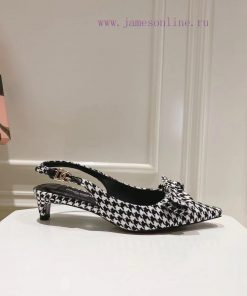 35-42 size genuine leather outsole, small square toe houndstooth fabric, sheepskin lining, tr624wu9f