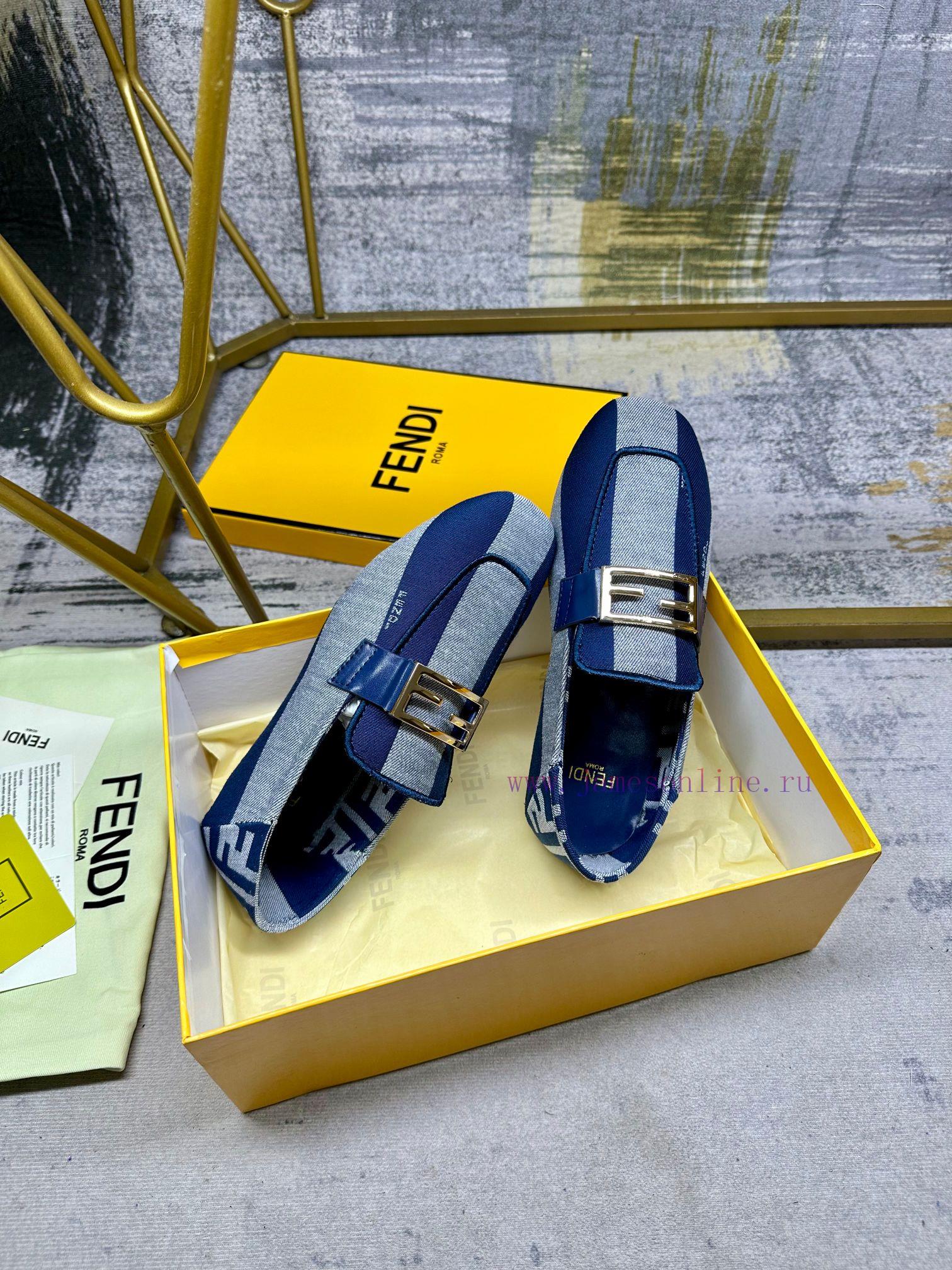 Latest FENDI loafers, two tone striped canvas fabric, embroidered edging, gold buckle, sheepb9oih9sw - Image 6