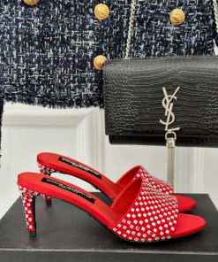 DoOLCE&GABBANA24SSpring and summer new product rhinestone high-heeled slippersThe fabric is 7hlfvd1r