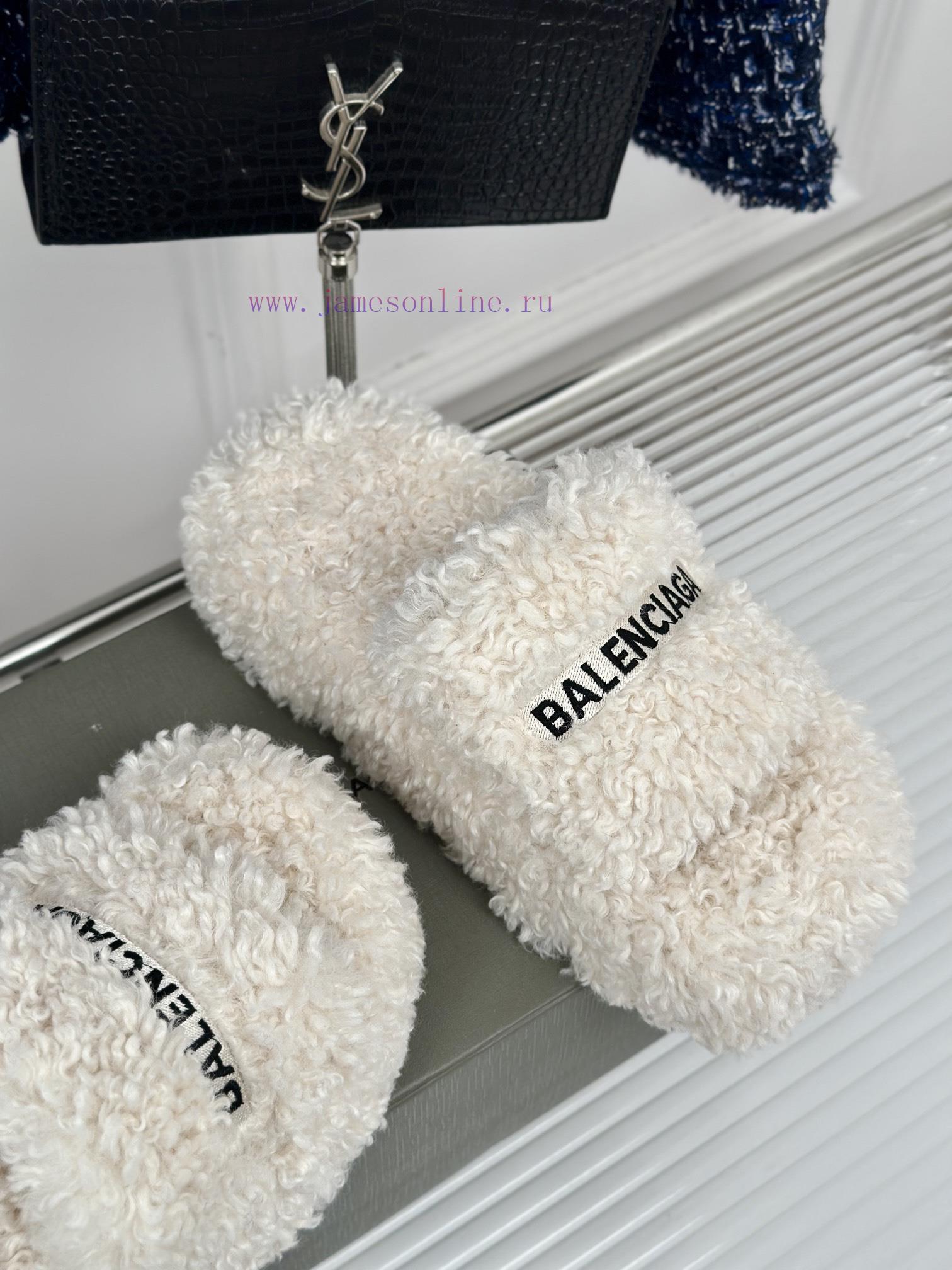 Balenciaga | Balenciaga 24S New Product Letter Embroidered Thai Thick Bottom Di Hairy Slippevlpa0tck - Image 6