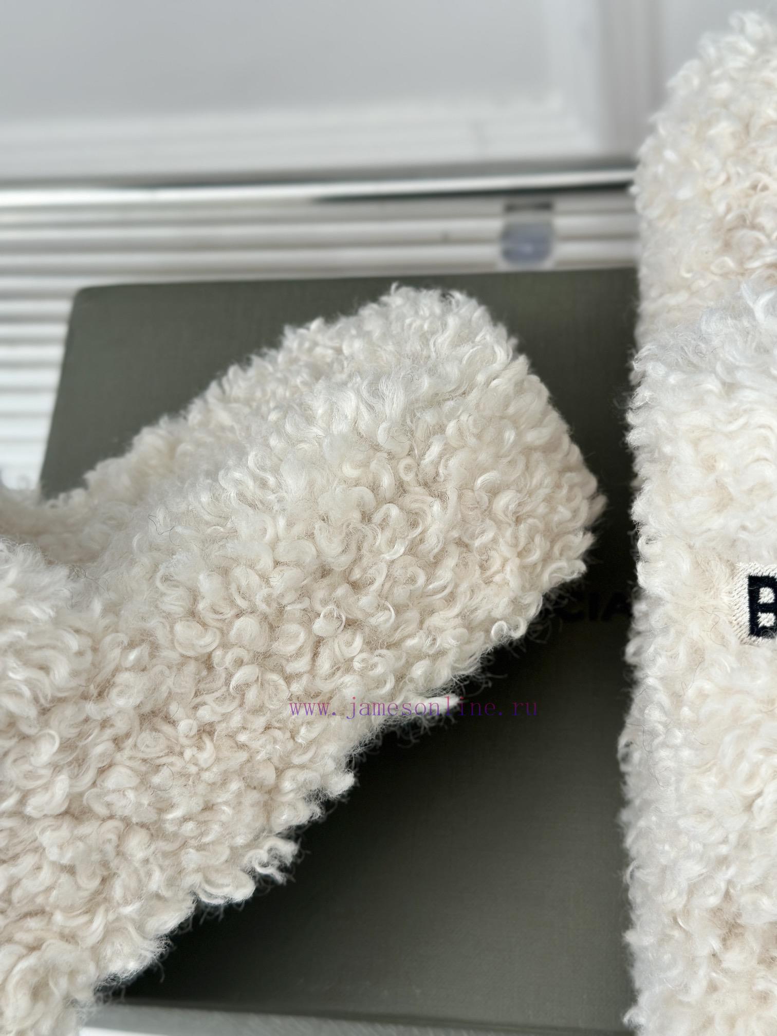 Balenciaga | Balenciaga 24S New Product Letter Embroidered Thai Thick Bottom Di Hairy Slippevlpa0tck - Image 7