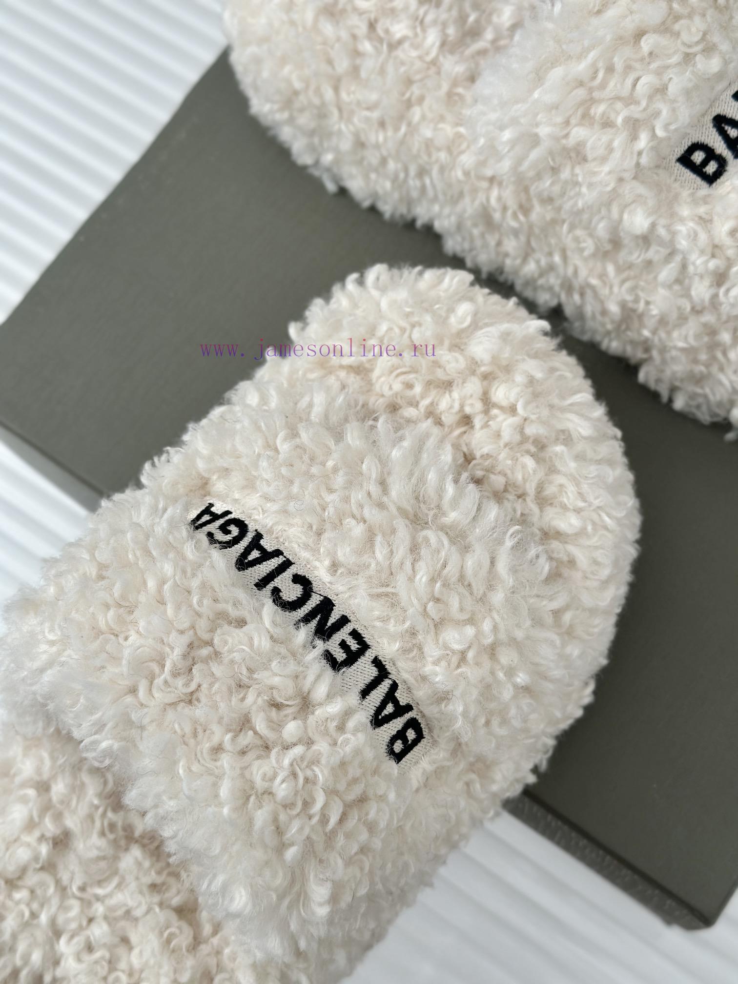 Balenciaga | Balenciaga 24S New Product Letter Embroidered Thai Thick Bottom Di Hairy Slippevlpa0tck - Image 8
