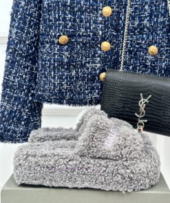Balenciaga | Balenciaga 24S New Product Letter Embroidered Thai Thick Bottom Di Hairy Slippelwf6l32b