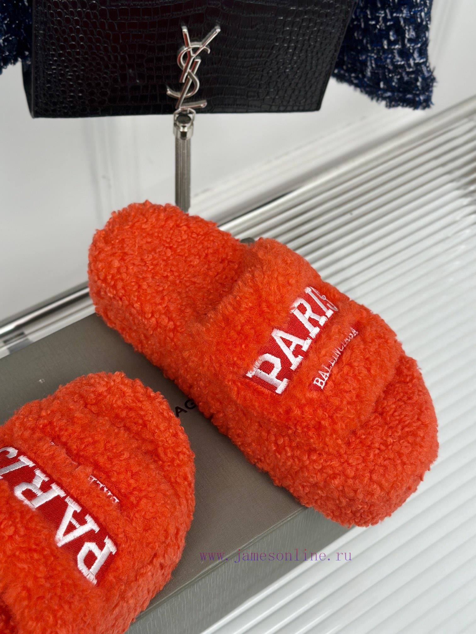 Balenciaga | Balenciaga 24S New Product Letter Embroidered Thai Thick Bottom Di Hairy Slippel0c5wql0 - Image 6
