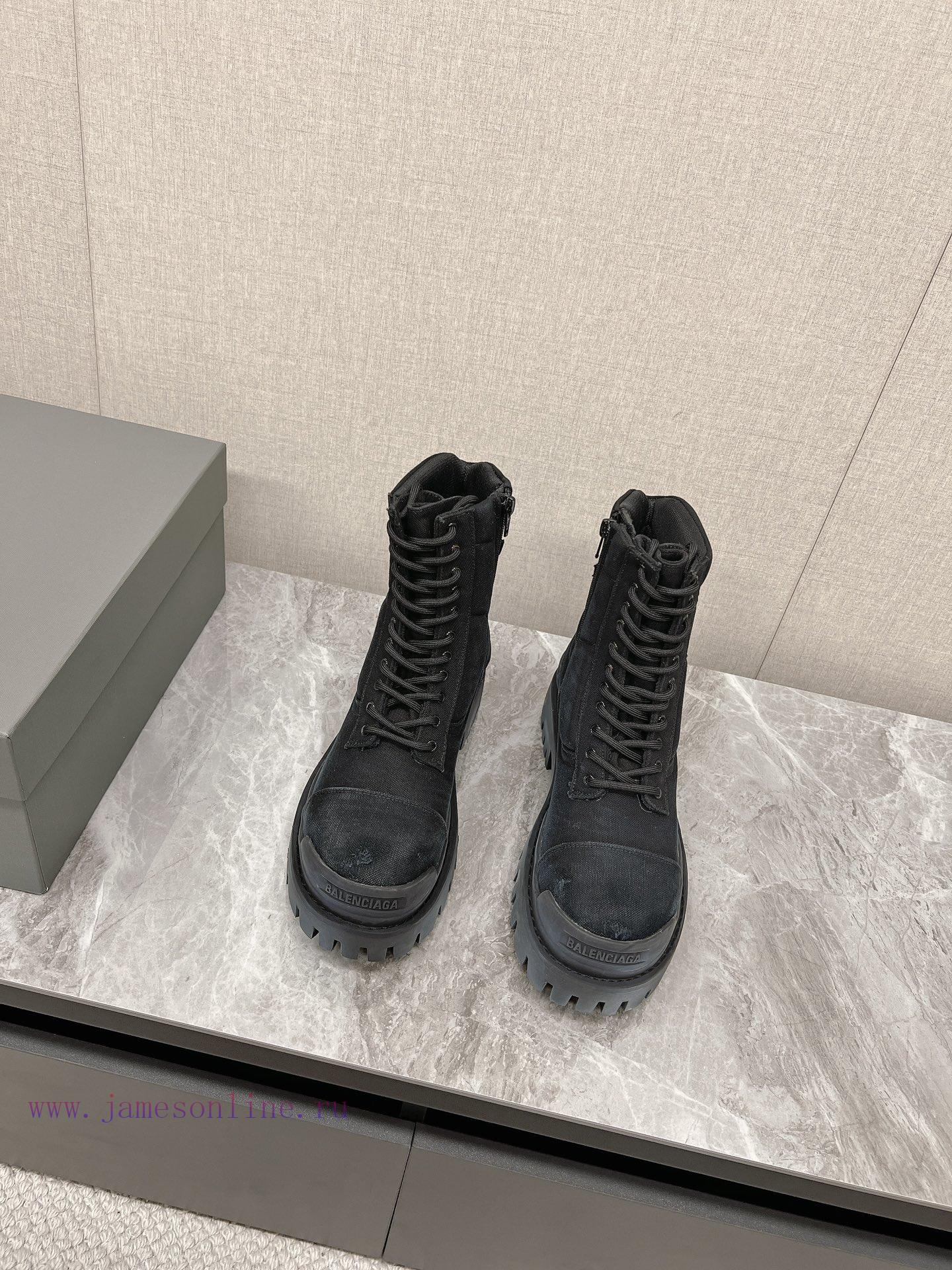 Balenciaga Balenciaga | New autumn and winter couple high top distressed vintage style, inteasteud4w - Image 4