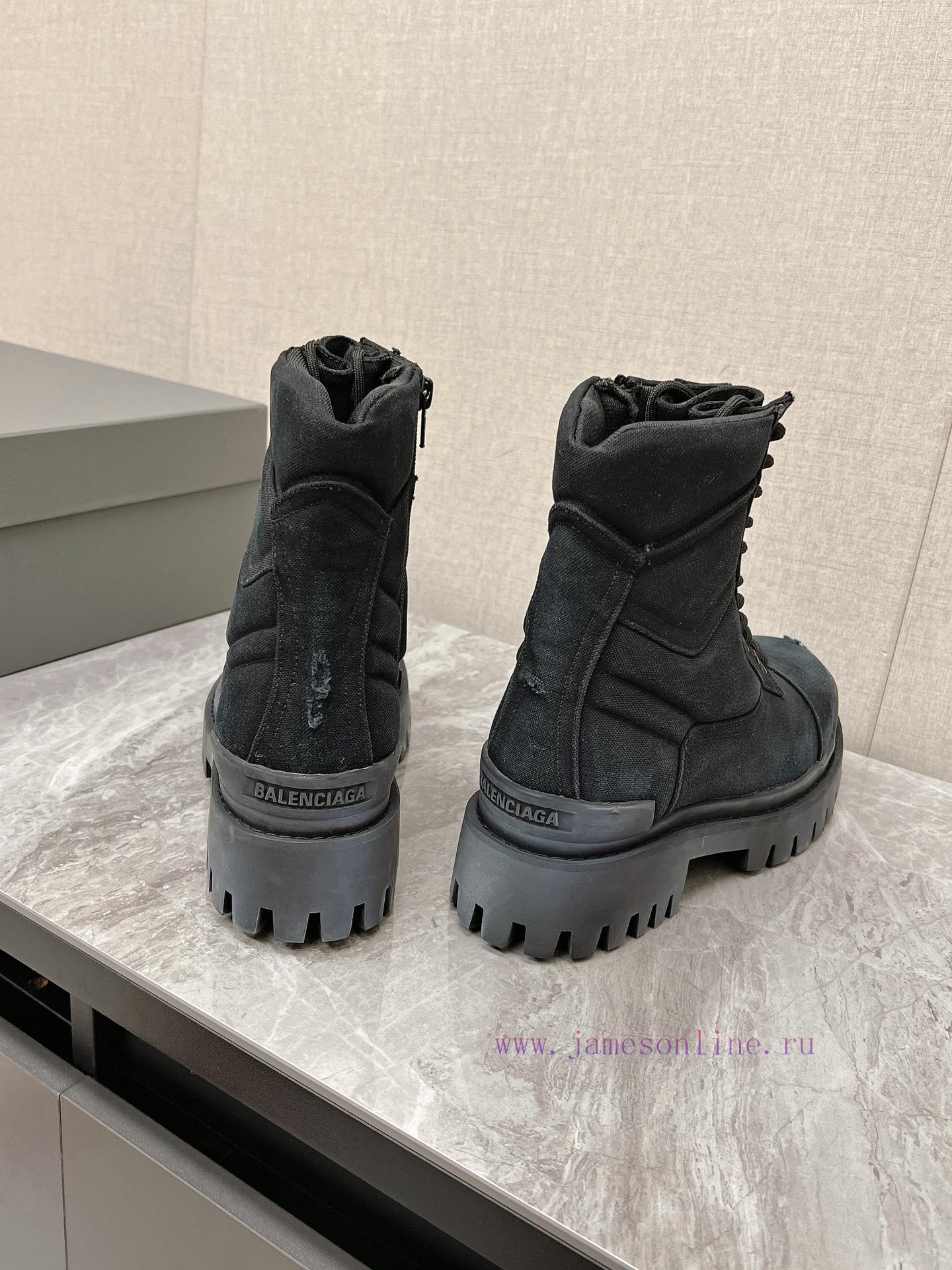 Balenciaga Balenciaga | New autumn and winter couple high top distressed vintage style, inteasteud4w - Image 9
