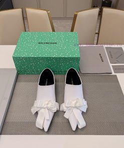 Balenciaga 2024 "woven ribbon bow decoration tassel style" three-dimensional flat sole singlvj1i3287